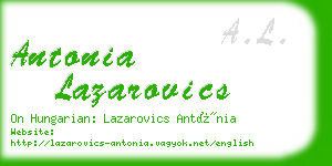 antonia lazarovics business card